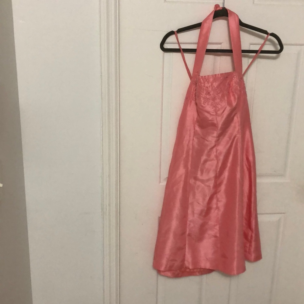 Peach Halter Top Dress Sz 8P